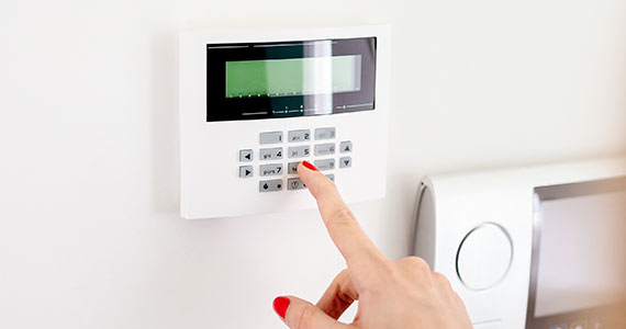 domestic intruder alarm keypad